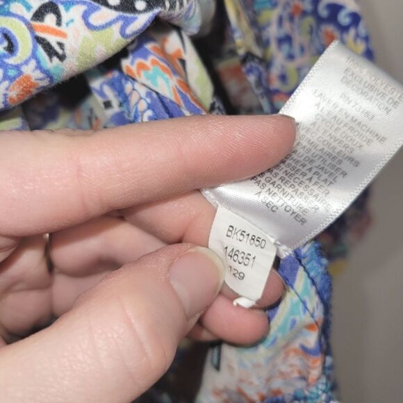 Cupio Colorful Paisley Boho Top XL - Picture 5 of 11